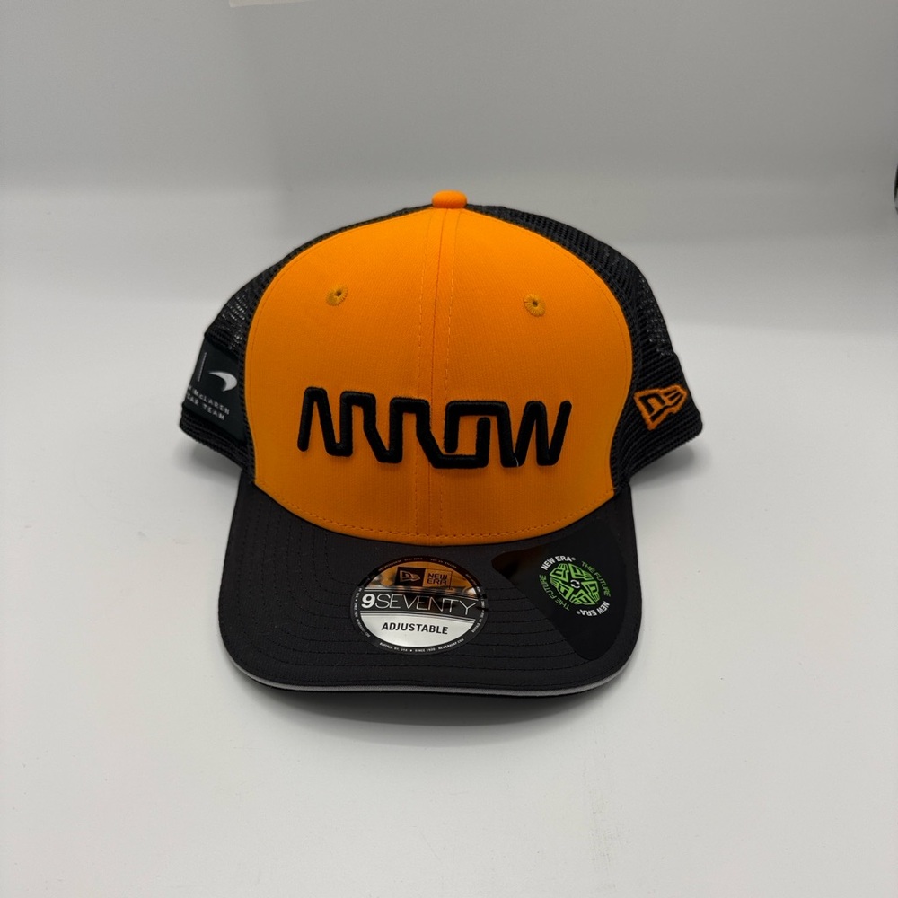 NWT 2025 Arrow McLaren New Era Black and Orange Adjustable Cap